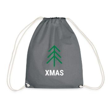 XMAS - Drawstring Bag - grey - Front