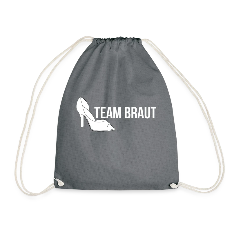 Team Braut mit Stöckelschuh - Turnbeutel
