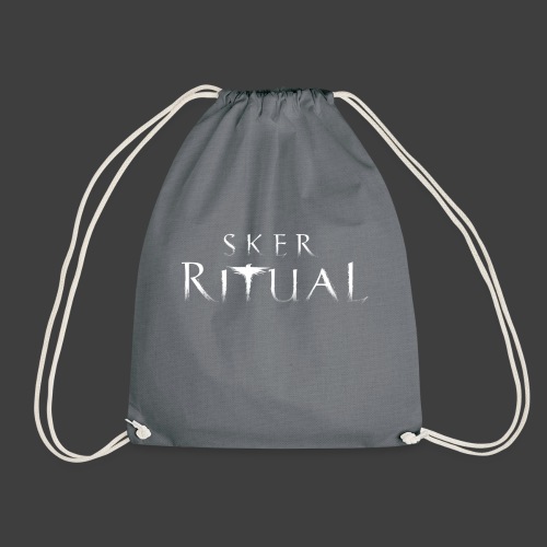 Sker Ritual Logo (White) - Drawstring Bag