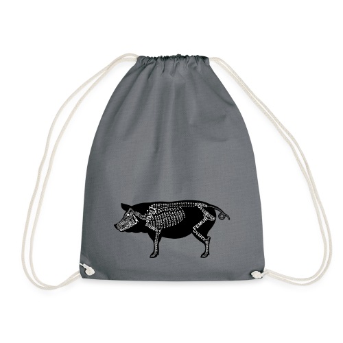 Schwein-Skelett - Drawstring Bag