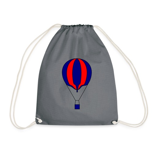Gas ballon blå rød stribet unprall - Sportstaske