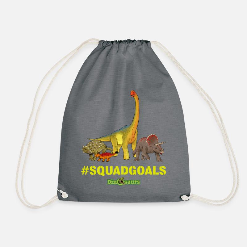Schleich Dinosaurs #Squadgoals - Drawstring Bag - grey
