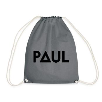Vorname Paul - Turnbeutel - Grau - Vorne