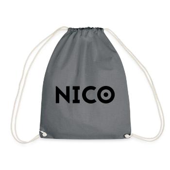 Prénom Nico - Sac de sport léger - gris - Devant
