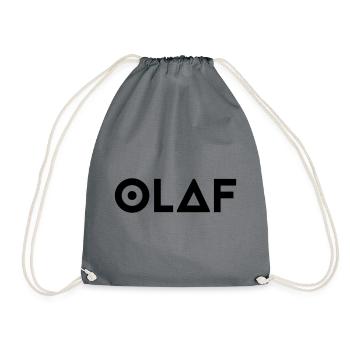 First name Olaf - Drawstring Bag - grey - Front