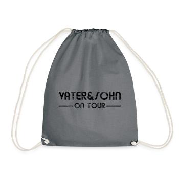 Eltern Papa - Vater & Sohn On Tour - Turnbeutel - Grau - Vorne