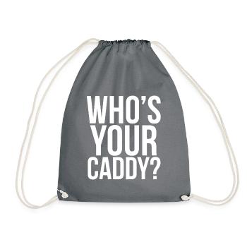 Golf Golf Course énonciations de golfeur texte Caddy - Sac de sport léger - gris - Devant