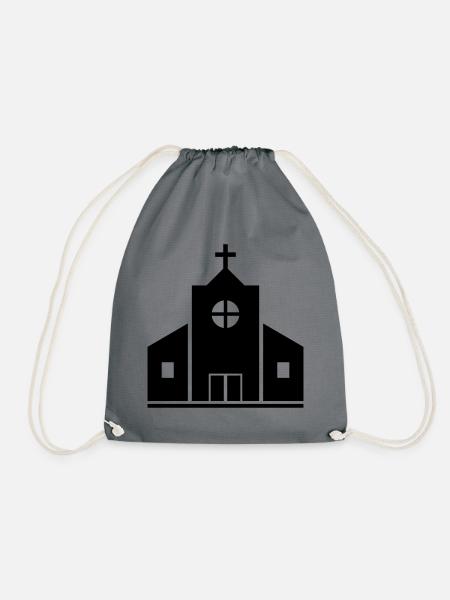 Kirche - Turnbeutel - Grau