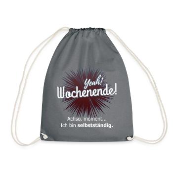 selbstständig - Turnbeutel - Grau - Vorne