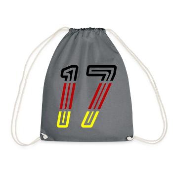 17 Number symbol Germany - Drawstring Bag - grey - Front