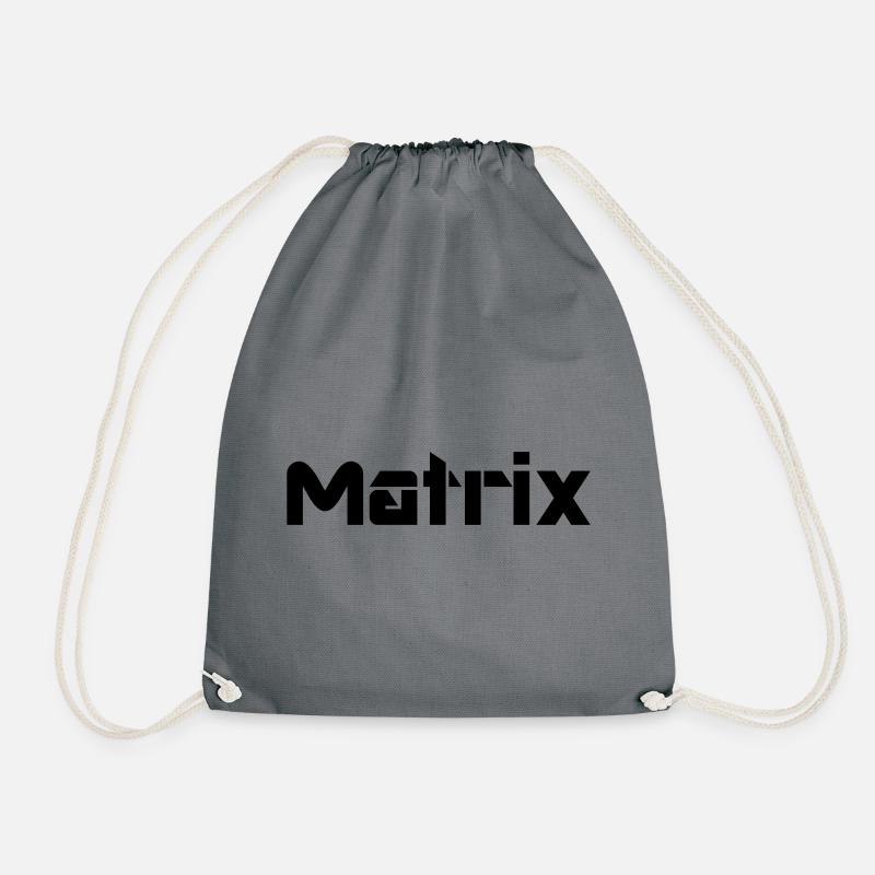 Matrix - Drawstring Bag - grey