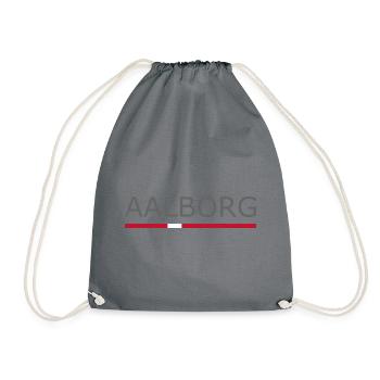 Aalborg - Drapeau du Danemark - Dänemark - Sac de sport léger - gris - Devant