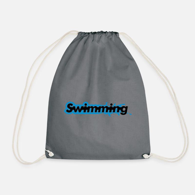 swimming - Drawstring Bag - grey