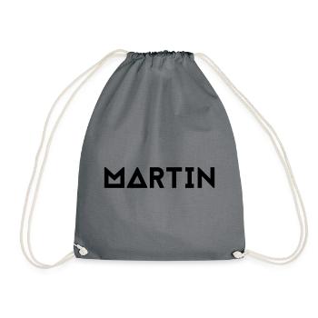First name Martin - Drawstring Bag - grey - Front