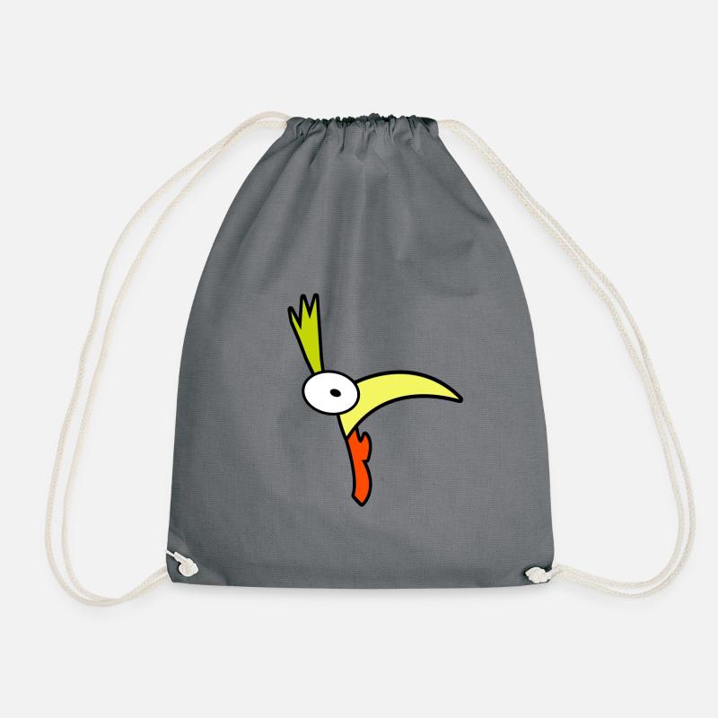 woodpecker - Drawstring Bag - grey