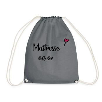 Maitresse en or - Sac de sport léger - gris - Devant