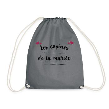 Les copines de la mariée - Sac de sport léger - gris - Devant