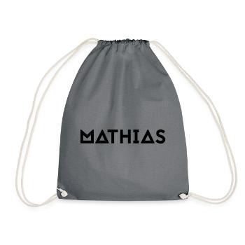 First name Mathias - Drawstring Bag - grey - Front