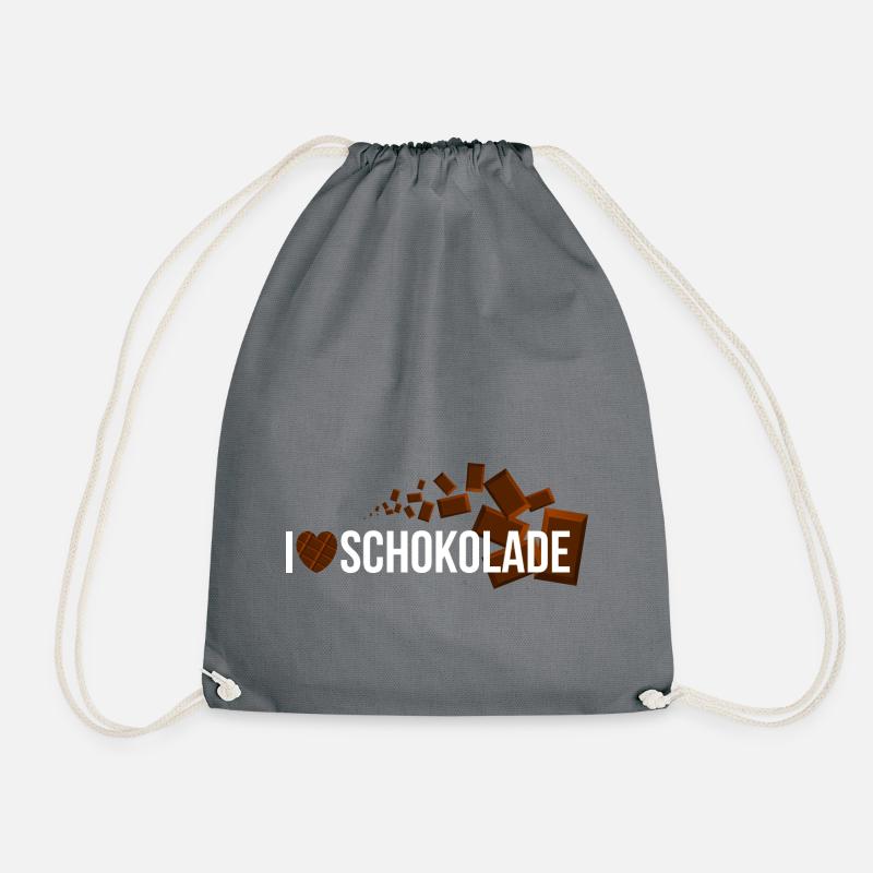 Ich liebe Schokolade - Turnbeutel - Grau