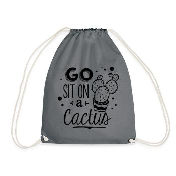 Cactus Énonciation drôle - Sac de sport léger - gris - Devant