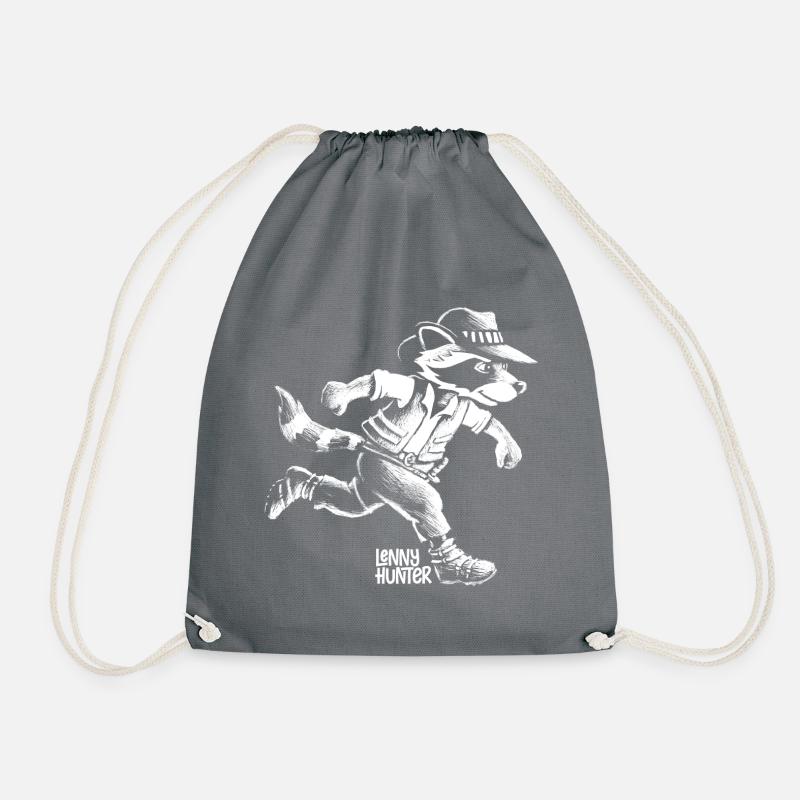 Lenny Hunter Cooles Schwarz-Weiß-Design - Turnbeutel - Grau