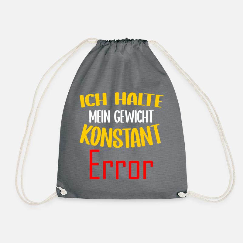 Ich halte mein Gewicht konstant Error - Turnbeutel - Grau