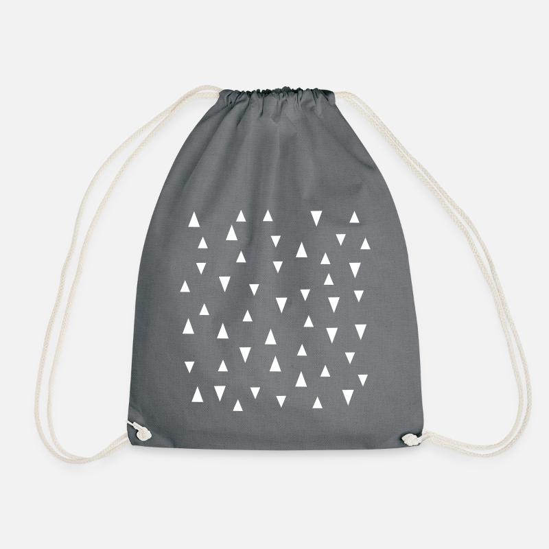 triangles - Drawstring Bag - grey