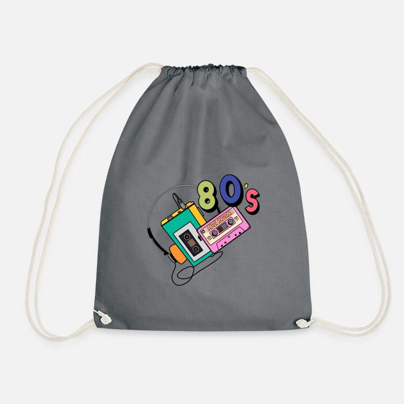 Eighties - Drawstring Bag - grey