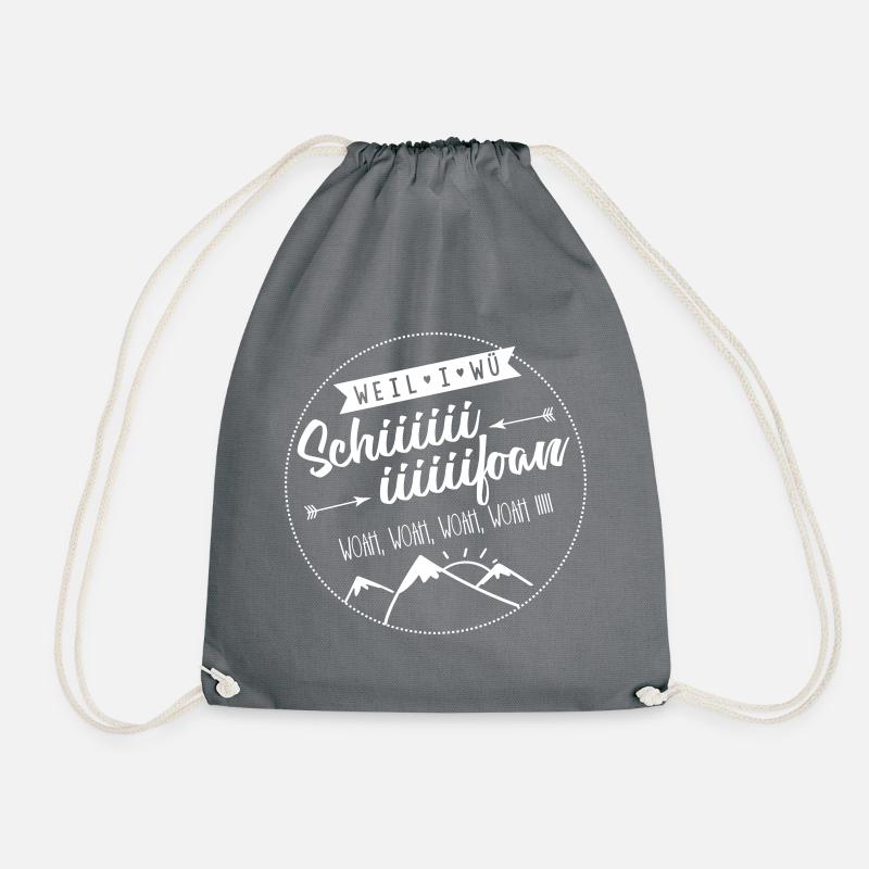 BECAUSE I WANT SCHIFOAN - Drawstring Bag - grey