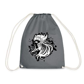 Viking Femme Guerrière Viking - Sac de sport léger - gris - Devant