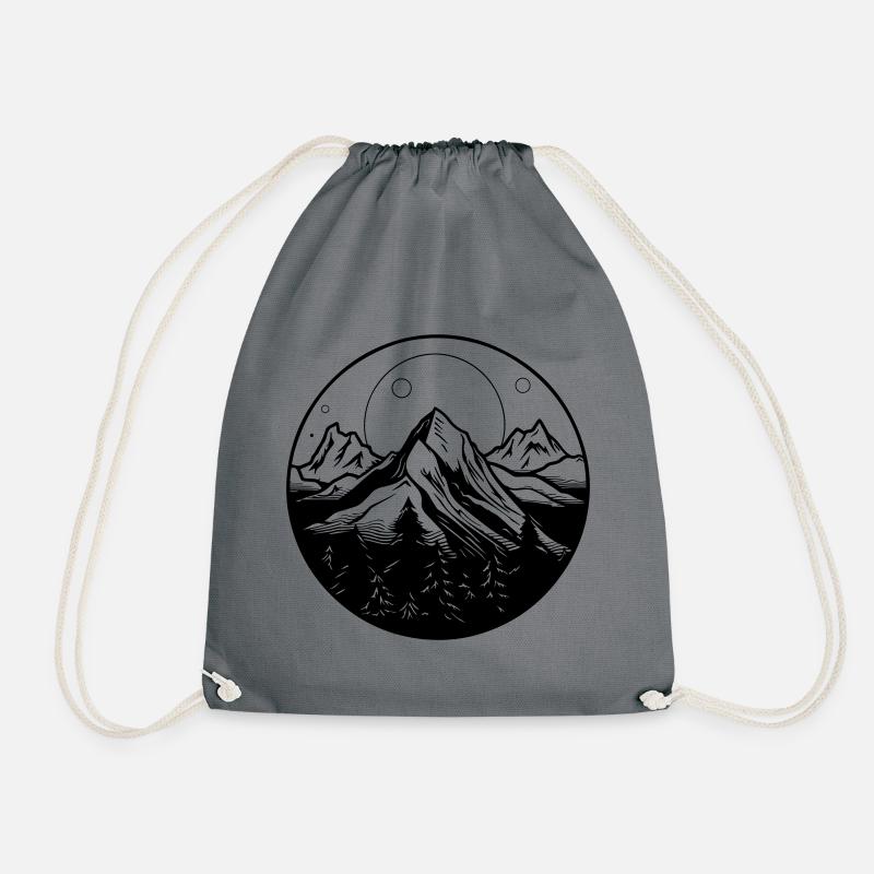 Symbol Berge - Turnbeutel - Grau