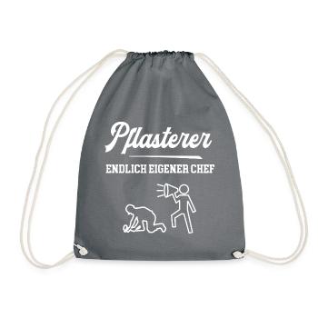 Pflasterer Endlich Eigener Chef Pflasterei Meister - Turnbeutel - Grau - Vorne