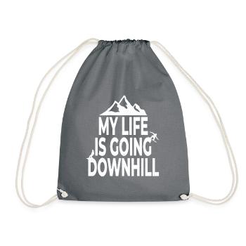 Snowboarding Snowboarding Snowboarding Snowboarder - Drawstring Bag - grey - Front