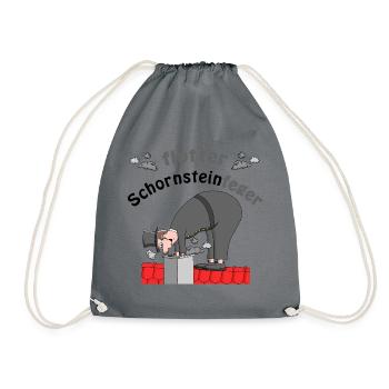 Schornsteinfeger Glücksbringer - Turnbeutel - Grau - Vorne