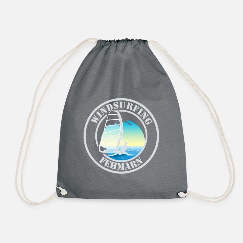 Windsurfing Fehmarn Dunkel - Turnbeutel - Grau