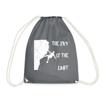 The Sky is the limit white - Drawstring Bag - grey - Front