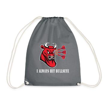 Je frappe toujours la chemise à fléchettes bullseye - Sac de sport léger - gris - Devant