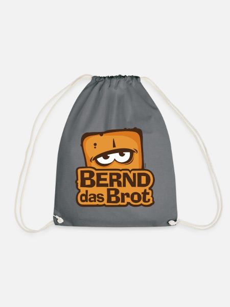 Bernd Das Brot Logo - Turnbeutel - Grau