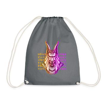 Anubis Gott Ägypten - Turnbeutel - Grau - Vorne