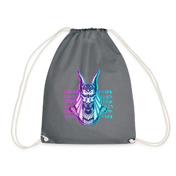 Anubis Gott Ägypten - Turnbeutel - Grau - Vorne