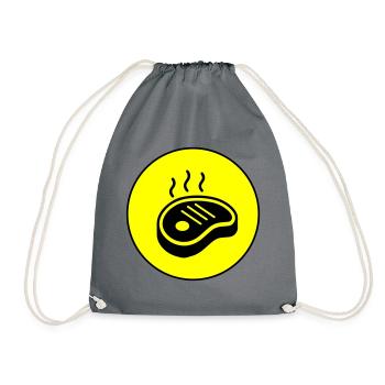 Cercle d’icônes de steak - Sac de sport léger - gris - Devant