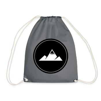 Berge Kreis - Drawstring Bag - grey - Front
