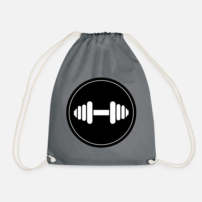 Hantel gewichte icon - Turnbeutel - Grau