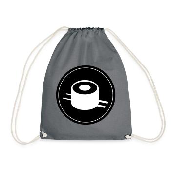 Sushi icon Kreis - Turnbeutel - Grau - Vorne