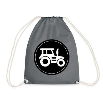 Cercle d’icônes de tracteur - Sac de sport léger - gris - Devant
