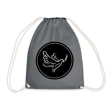 Pigeon Circle - Drawstring Bag - grey - Front
