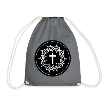 Dornenkrone Jesus icon - Turnbeutel - Grau - Vorne