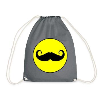 Symbole de moustache - Sac de sport léger - gris - Devant