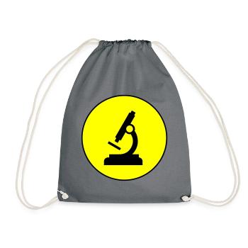 Mikroskop Icon Symbol - Turnbeutel - Grau - Vorne