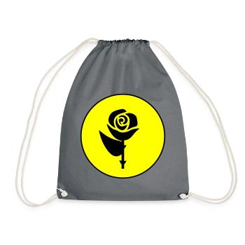 Rose icon Symbol - Drawstring Bag - grey - Front